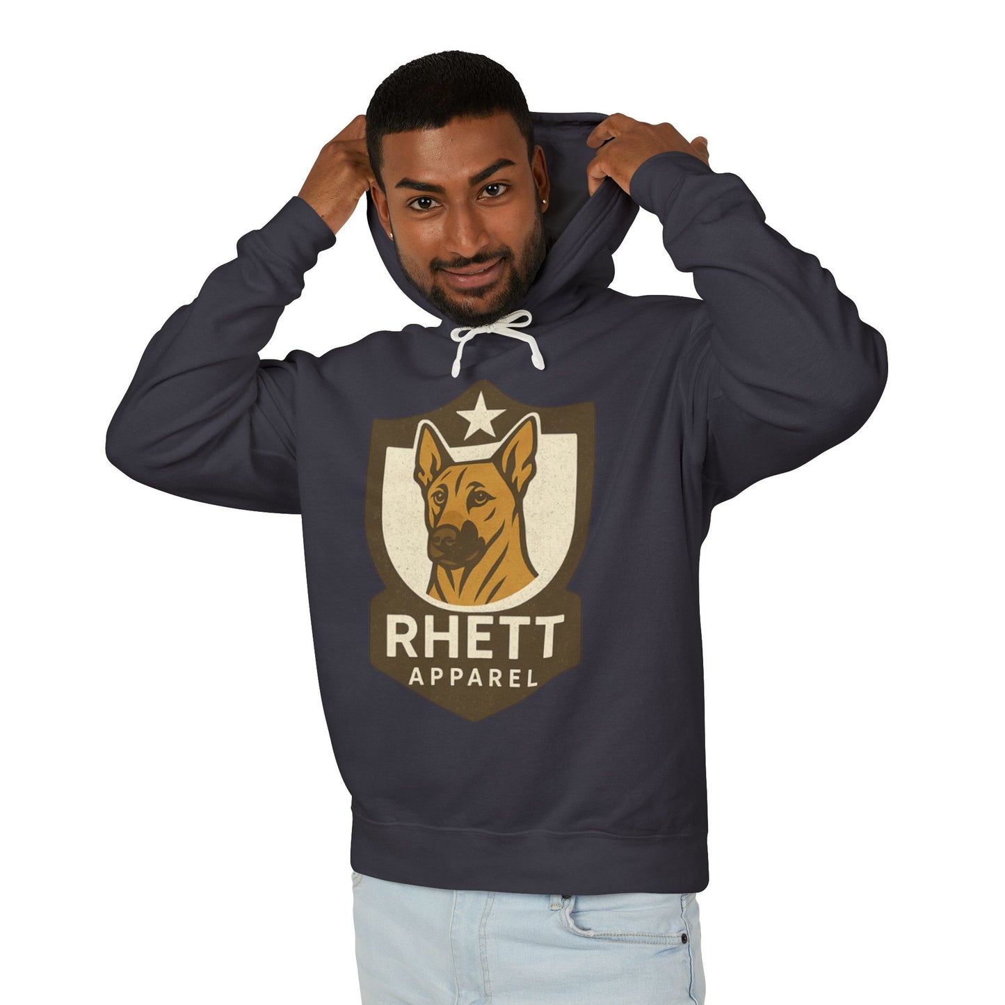 Rhett Apparel Dog Shield Hoodie — Lightweight Graphic Pullover