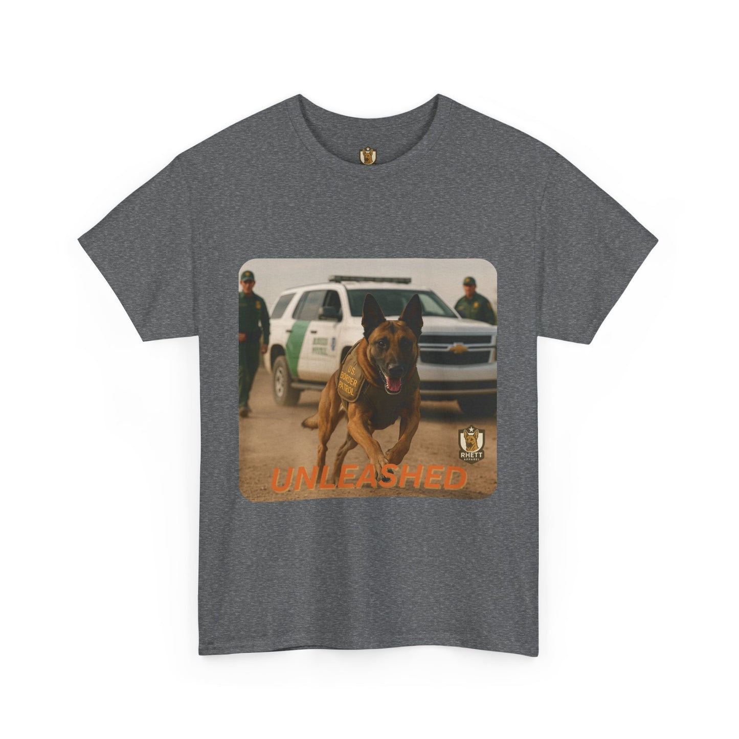 Unisex Heavy Cotton Tee with Unleashed Dog Design | Pet Lovers Gift, Animal Rescue Shirt, Dog Owner Tee, Graphic Tee, Casual Wear