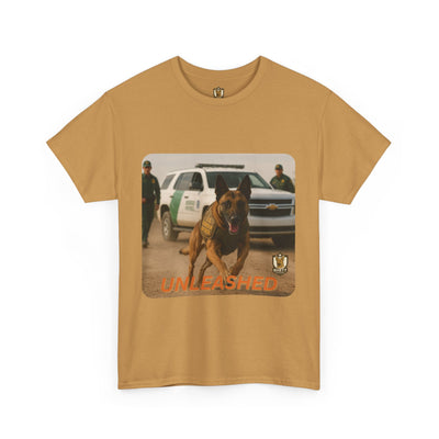Unisex Heavy Cotton Tee with Unleashed Dog Design | Pet Lovers Gift, Animal Rescue Shirt, Dog Owner Tee, Graphic Tee, Casual Wear