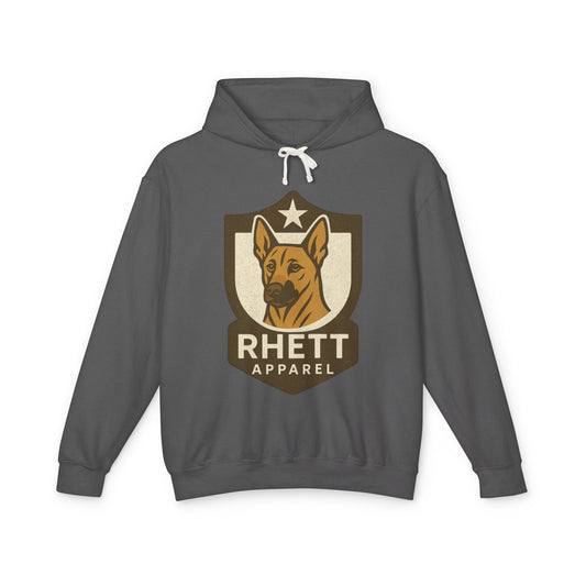 Rhett Apparel Dog Shield Hoodie — Lightweight Graphic Pullover