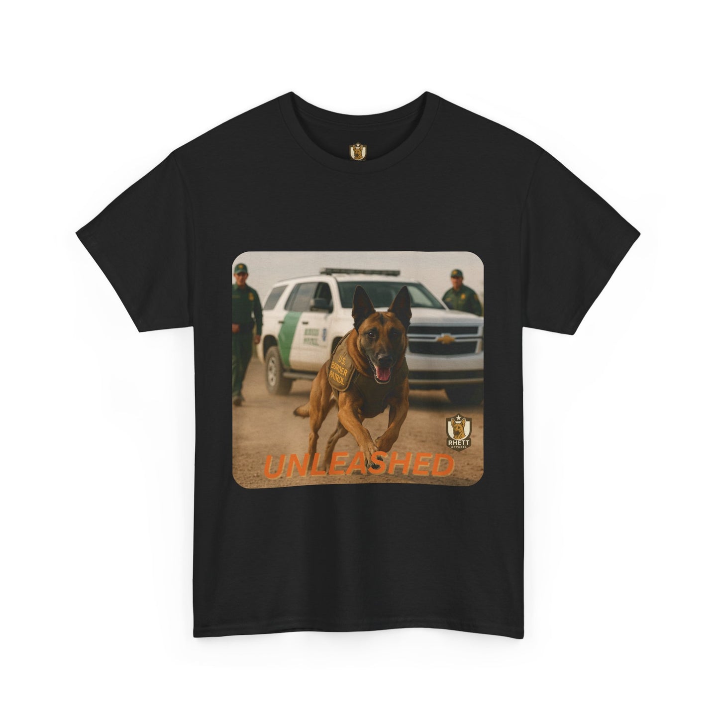 Unisex Heavy Cotton Tee with Unleashed Dog Design | Pet Lovers Gift, Animal Rescue Shirt, Dog Owner Tee, Graphic Tee, Casual Wear